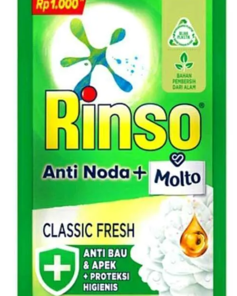 RINSO CAIR MOLTO ULTRA CLASSIC FRESH洗衣精-綠色(隨手包)