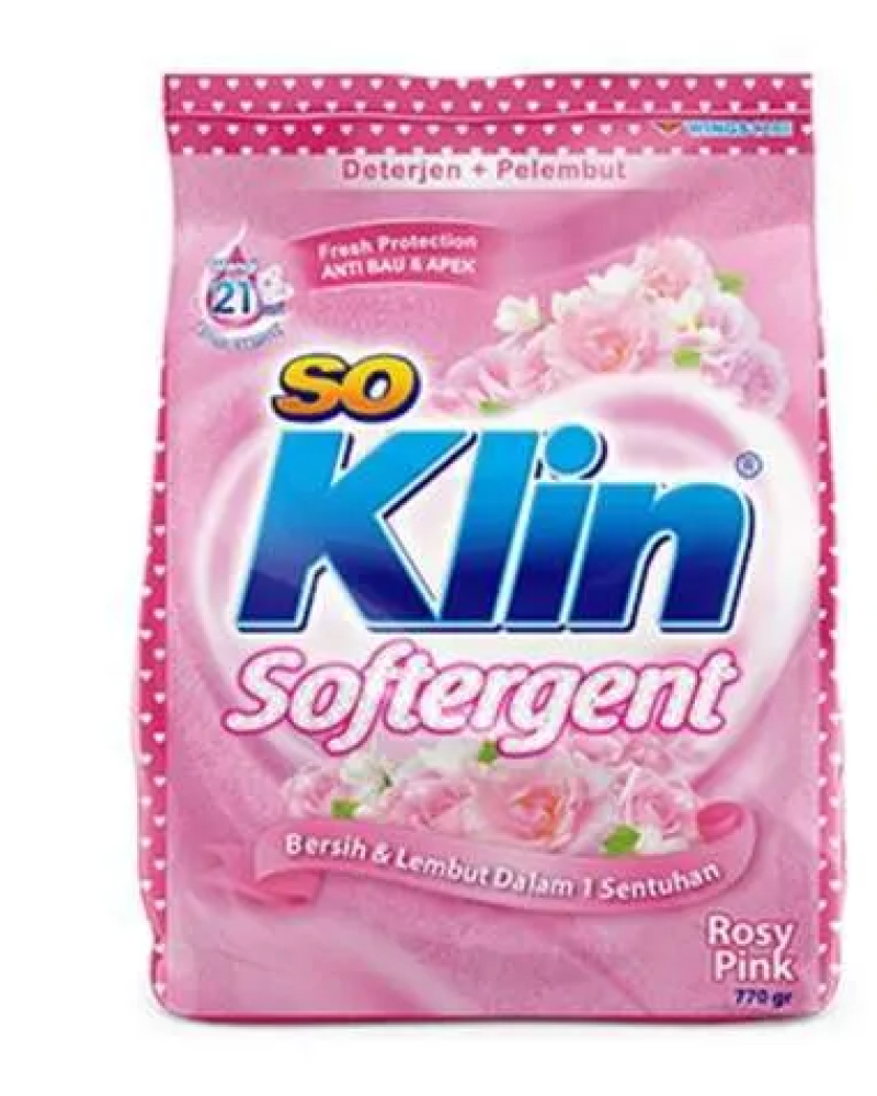 SO KLIN BUBUK SOFTERGENT PINK SOFT粉紅花香洗衣粉