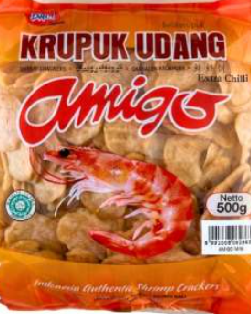 AMIGO KERUPUK UDANG PEDAS辣蝦味生脆片 