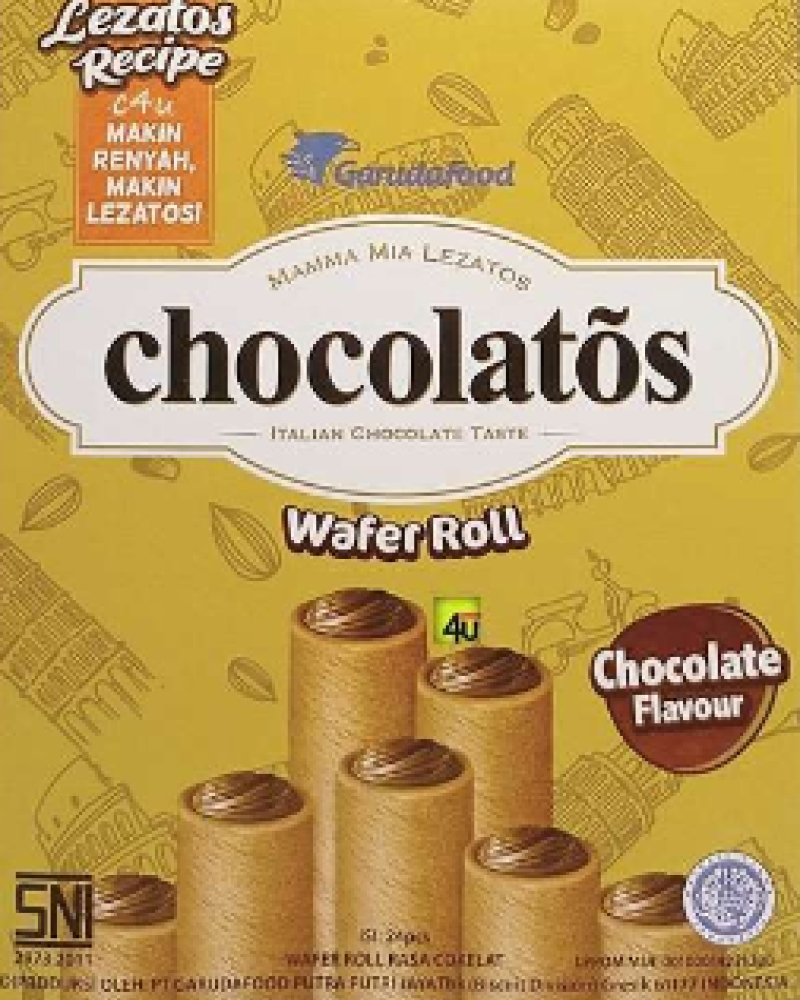 GARUDAFOOD CHOCOLATOS WAFER ROLL巧克力威化捲